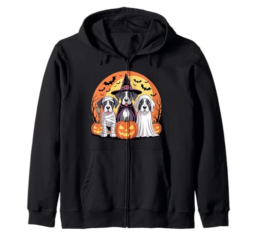 Gruselige Dogge Hund Mama Hexe Geist Halloween Haustierbesitzer Kapuzenjacke Gruselige Dogge Hund Mama Hexe Geist Halloween Haustierbesitzer Kapuzenjacke von Funny Spooky Great Dane Dog Halloween Costume