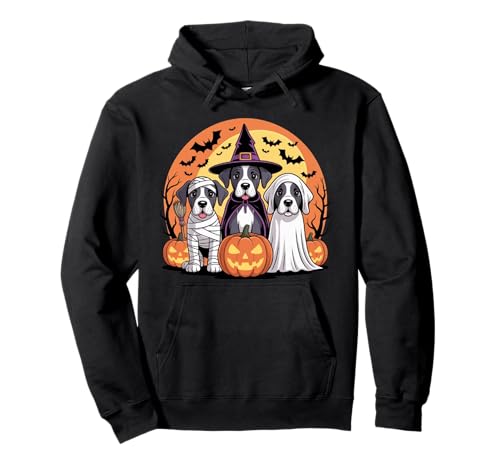 Gruselige Dogge Hund Mama Hexe Geist Halloween Haustierbesitzer Pullover Hoodie Gruselige Dogge Hund Mama Hexe Geist Halloween Haustierbesitzer Pullover Hoodie von Funny Spooky Great Dane Dog Halloween Costume