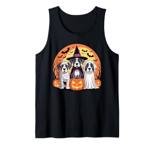 Gruselige Dogge Hund Mama Hexe Geist Halloween Haustierbesitzer Tank Top Gruselige Dogge Hund Mama Hexe Geist Halloween Haustierbesitzer Tank Top von Funny Spooky Great Dane Dog Halloween Costume
