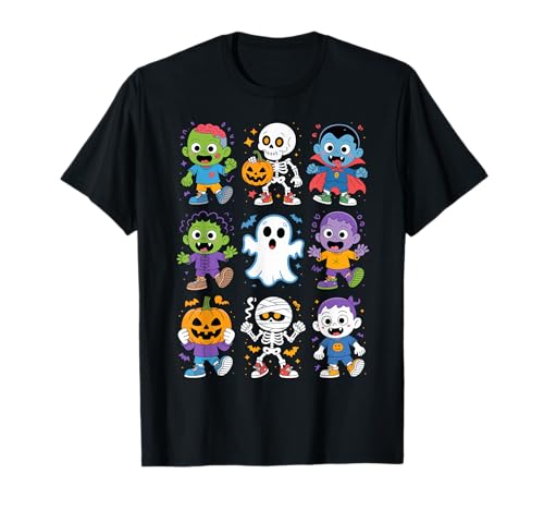 Niedliches Halloween-Kinder-Cartoon-Geist-Zombie-Vampir-S T-Shirt Niedliches Halloween-Kinder-Cartoon-Geist-Zombie-Vampir-S T-Shirt von Funny Spooky Halloween Costume Shirts for Kids