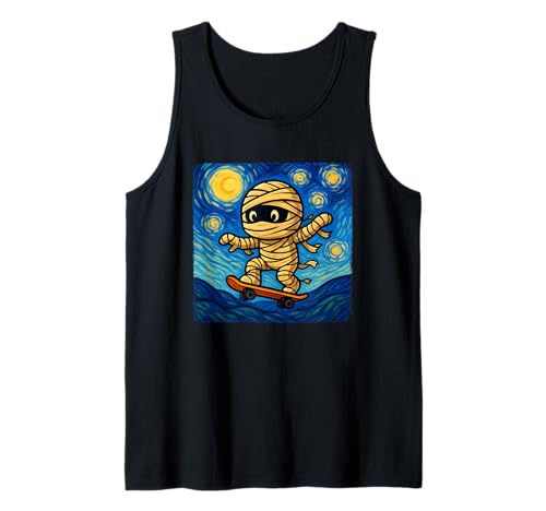 Süße Mama, Skateboard, lustige Halloween-Van Gogh-Sternennacht Tank Top Süße Mama, Skateboard, lustige Halloween-Van Gogh-Sternennacht Tank Top von Funny Spooky Season Halloween Costume Kids Teens
