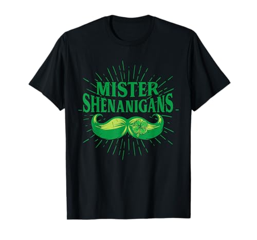 St. Patricks Day Mister Shenanigans T-Shirt Schnurrbart Herren Geschenk T-Shirt St. Patricks Day Mister Shenanigans T-Shirt Schnurrbart Herren Geschenk T-Shirt von Funny St Patty's Days Attire Tees