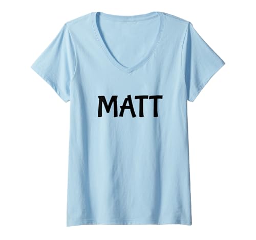 Damen Matt First Name Matt Bachelor Party Wedding T-Shirt mit V-Ausschnitt Damen Matt First Name Matt Bachelor Party Wedding T-Shirt mit V-Ausschnitt von Funny Stag Night Groom Matt Gift Ideas