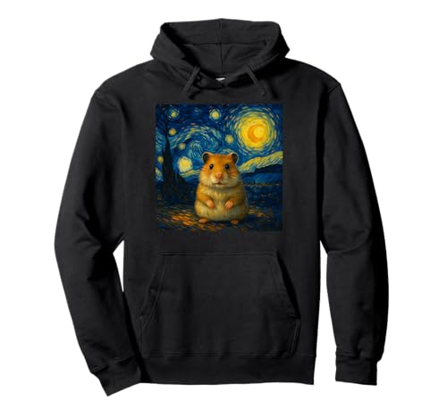 Hamster Sternennacht Van Gogh Kunst für Männer Frauen Kinder Pullover Hoodie Hamster Sternennacht Van Gogh Kunst für Männer Frauen Kinder Pullover Hoodie von Funny Starry Night Hamster Lover Graphic Apparel