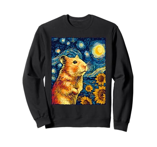 Lustiger Hamster Sternennacht Van Gogh für Hamsterliebhaber Kinder Sweatshirt Lustiger Hamster Sternennacht Van Gogh für Hamsterliebhaber Kinder Sweatshirt von Funny Starry Night Hamster Lover Graphic Apparel