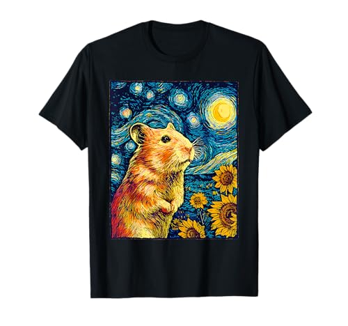 Lustiger Hamster Sternennacht Van Gogh für Hamsterliebhaber Kinder T-Shirt Lustiger Hamster Sternennacht Van Gogh für Hamsterliebhaber Kinder T-Shirt von Funny Starry Night Hamster Lover Graphic Apparel