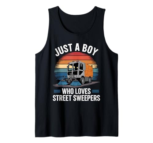 Herren Nur EIN Junge, der Street Sweepers liebt Cleaner Street Sweeper Tank Top von Funny Street Sweeper Apparel for Men Women