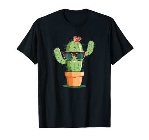 Lustiger Kaktus für Jungen und Mädchen T-Shirt von Funny Sunglasses Cactus