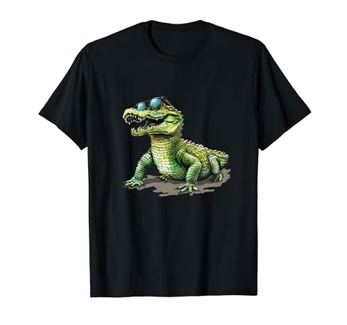 Tolle Sonnenbrille Krokodil Kostüm für Jungen und Mädchen T-Shirt von Funny Sunglasses Crocodile Outfit