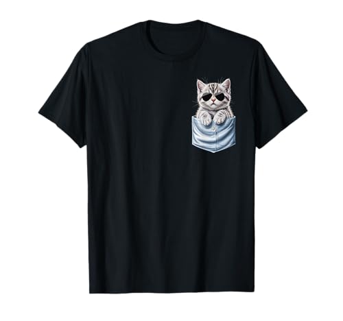 Süße Tasche American Kurzhaar Katzenliebhaber Katze Mama T-Shirt Süße Tasche American Kurzhaar Katzenliebhaber Katze Mama T-Shirt von Funny Tabby cat in Pocket Cat Mom Cat Dad