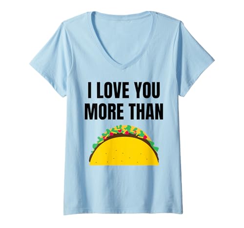 Damen Lustige Tacos für Vater, Mutter, Bruder, Schwester, Ehemann, Ehefrau T-Shirt mit V-Ausschnitt Damen Lustige Tacos für Vater, Mutter, Bruder, Schwester, Ehemann, Ehefrau T-Shirt mit V-Ausschnitt von Funny Taco Tacos Tees