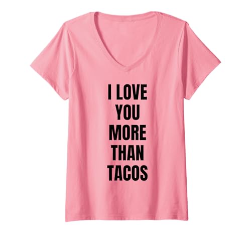 Damen Lustige Tacos für Vater, Mutter, Bruder, Schwester, Ehemann, Ehefrau T-Shirt mit V-Ausschnitt Damen Lustige Tacos für Vater, Mutter, Bruder, Schwester, Ehemann, Ehefrau T-Shirt mit V-Ausschnitt von Funny Taco Tacos Tees