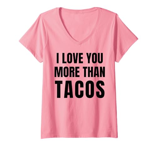 Damen Lustige Tacos Spruch Humor Mexikanisches Essen Taco Lover T-Shirt mit V-Ausschnitt Damen Lustige Tacos Spruch Humor Mexikanisches Essen Taco Lover T-Shirt mit V-Ausschnitt von Funny Tacos Saying Humor Mexican Food Taco Tees