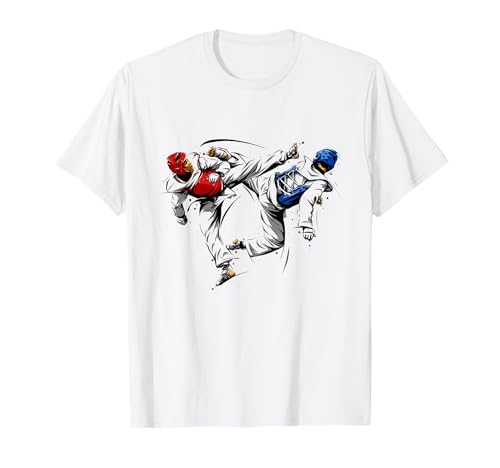 Love Taekwondo Herren Shirt Taekwondo Lovers Damen und Mädchen T-Shirt von Funny Taekwondo fight tshirt men, kids and boys