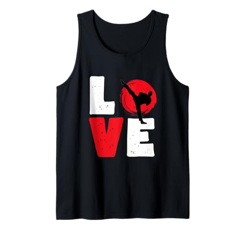 Love Taekwondo Herren Shirt Taekwondo Lovers Damen und Mädchen Tank Top von Funny Taekwondo fight tshirt men, kids and boys