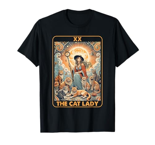 The Cat Lady Tarotkarten-Shirt für Damen, Haustier, Kätzchen, Mutter, Mama T-Shirt The Cat Lady Tarotkarten-Shirt für Damen, Haustier, Kätzchen, Mutter, Mama T-Shirt von Funny Tarot Card Reader Shirt & Costume Gifts