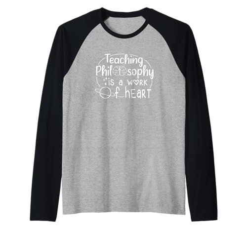 Herren Lustiges Lehrer-Zitat, Lehrerphilosophie ist EIN Werk des Herzens Raglan von Funny Teacher Gift