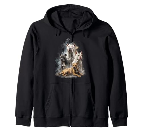 Lustiger Pitbull-Besitzer, Haustier-Hundeliebhaber, Herren, Kinder Kapuzenjacke von Funny Team Pitbull Dog Lover