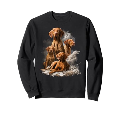Lustige Vizsla Besitzer Haustier Hundeliebhaber Männer Kinder Sweatshirt von Funny Team Vizsla Dog Lover