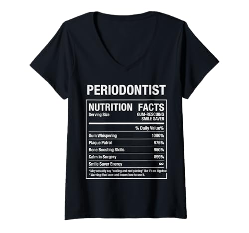 Damen Parodontologe T-Shirt mit V-Ausschnitt von Funny Tees & Gifts for Periodontists