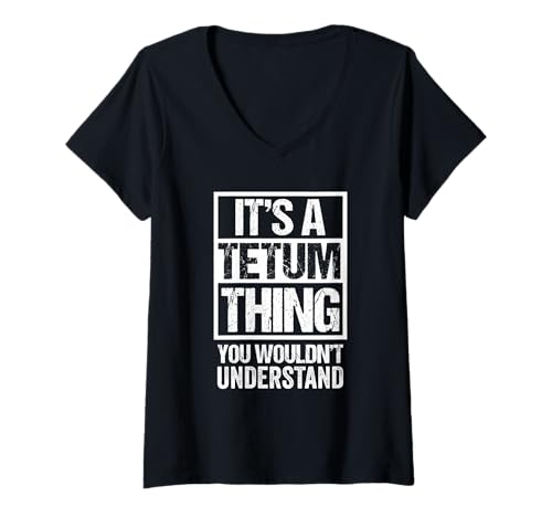Damen It's A Tetum Thing You Wouldn't Understand Tétum Tetun T-Shirt mit V-Ausschnitt von Funny Tetum Language East & West Timor Gift Ideas