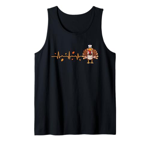 Herzschlag Türkei Krankenschwester Thanksgiving Herbst RN ICU ER Männer Frauen Tank Top Herzschlag Türkei Krankenschwester Thanksgiving Herbst RN ICU ER Männer Frauen Tank Top von Funny Thanksgiving Designs