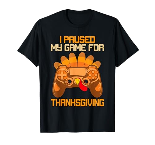 Ich Habe Mein Spiel für Thanksgiving pausiert Funny Turkey Gamer Boys T-Shirt Ich Habe Mein Spiel für Thanksgiving pausiert Funny Turkey Gamer Boys T-Shirt von Funny Thanksgiving Designs