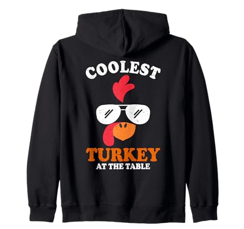 Lustiges Thanksgiving Coolest Truthahn at Table Boys Kids Toddler Kapuzenjacke Lustiges Thanksgiving Coolest Truthahn at Table Boys Kids Toddler Kapuzenjacke von Funny Thanksgiving Designs