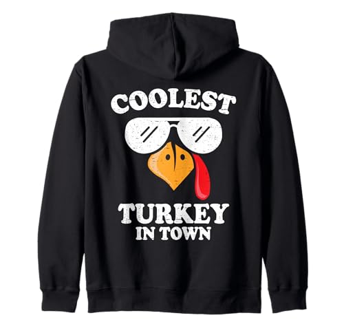 Lustiges Thanksgiving Coolest Turkey In Town Jungen Kinder Kleinkind Kapuzenjacke Lustiges Thanksgiving Coolest Turkey In Town Jungen Kinder Kleinkind Kapuzenjacke von Funny Thanksgiving Designs