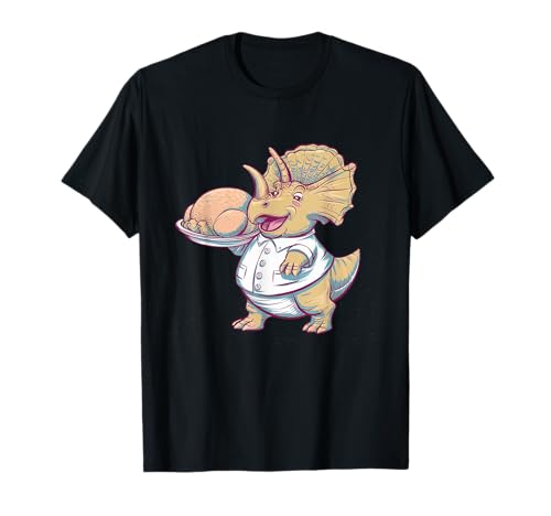 Triceratops Lustiger Retro Thanksgiving Türkei Dino Herren Damen T-Shirt Triceratops Lustiger Retro Thanksgiving Türkei Dino Herren Damen T-Shirt von Funny Thanksgiving