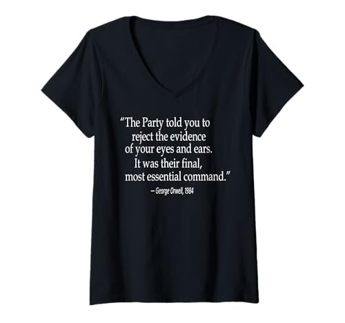 Damen Die Partei hat dir gesagt, du sollst die Beweise deiner Augen zurückweisen T-Shirt mit V-Ausschnitt Damen Die Partei hat dir gesagt, du sollst die Beweise deiner Augen zurückweisen T-Shirt mit V-Ausschnitt von Funny The Party Told You To Reject Tee Shirt
