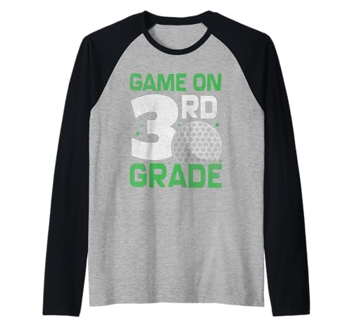 Back to School Jungen Mädchen Lustiges Golf Erster Tag der 3. Klasse Raglan Back to School Jungen Mädchen Lustiges Golf Erster Tag der 3. Klasse Raglan von Funny Third Grade Tees for kids