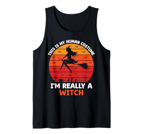 Das ist Mein menschliches Kostüm, ich Bin wirklich eine Hexe Halloween Damen Tank Top Das ist Mein menschliches Kostüm, ich Bin wirklich eine Hexe Halloween Damen Tank Top von Funny This Is My Human Costume I'm Really A Witch