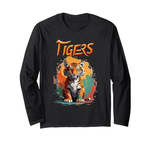 Tigerkopf, Tigergesicht, wildes Tier, bunter Tiger für Herren Langarmshirt Tigerkopf, Tigergesicht, wildes Tier, bunter Tiger für Herren Langarmshirt von Funny Tiger Design Beautiful Wild Cat Face Tiger