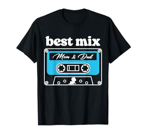Best Mix Mom & Dad Kassettenband Lustiges Kleinkind Junge Kinder Jungen T-Shirt Best Mix Mom & Dad Kassettenband Lustiges Kleinkind Junge Kinder Jungen T-Shirt von Funny Toddler Boy Kids Boys Son Baby Boy Apparel