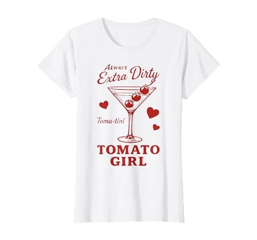 Damen Cocktail-Wortspiel mit Tomato Girl im Retro-Stil T-Shirt Damen Cocktail-Wortspiel mit Tomato Girl im Retro-Stil T-Shirt von Funny Tomato Girl Cocktail Artwork