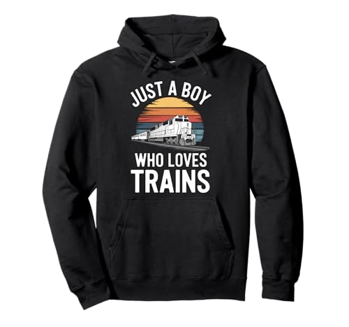 Just A Boy Who Loves Trains Lokomotive Railfan Vintage Train Pullover Hoodie Just A Boy Who Loves Trains Lokomotive Railfan Vintage Train Pullover Hoodie von Funny Train Apparel for Men Women
