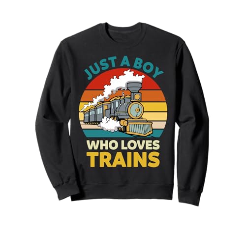 Just A Boy Who Loves Trains Lustiger Zug für Kleinkinder, Jungen und Kinder Sweatshirt Just A Boy Who Loves Trains Lustiger Zug für Kleinkinder, Jungen und Kinder Sweatshirt von Funny Train Shirt Toddler Boys Kids