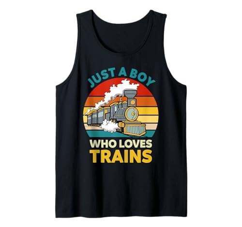 Just A Boy Who Loves Trains Lustiger Zug für Kleinkinder, Jungen und Kinder Tank Top Just A Boy Who Loves Trains Lustiger Zug für Kleinkinder, Jungen und Kinder Tank Top von Funny Train Shirt Toddler Boys Kids