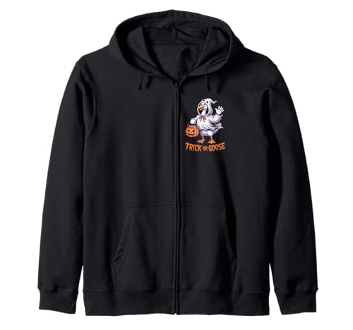 Trick or Goose Lustiges gruseliges Halloween-Kostüm für Damen und Herren Kapuzenjacke von Funny Trick or Goose Halloween Costume Women Men