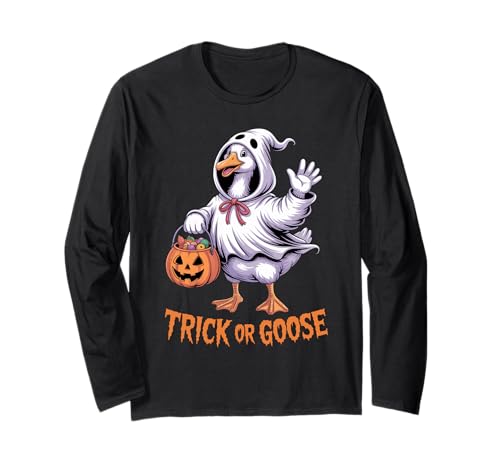 Trick or Goose Lustiges gruseliges Halloween-Kostüm für Damen und Herren Langarmshirt Trick or Goose Lustiges gruseliges Halloween-Kostüm für Damen und Herren Langarmshirt von Funny Trick or Goose Halloween Costume Women Men
