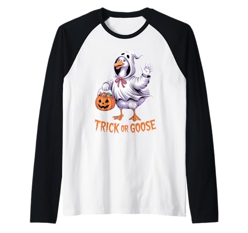 Trick or Goose Lustiges gruseliges Halloween-Kostüm für Damen und Herren Raglan Trick or Goose Lustiges gruseliges Halloween-Kostüm für Damen und Herren Raglan von Funny Trick or Goose Halloween Costume Women Men