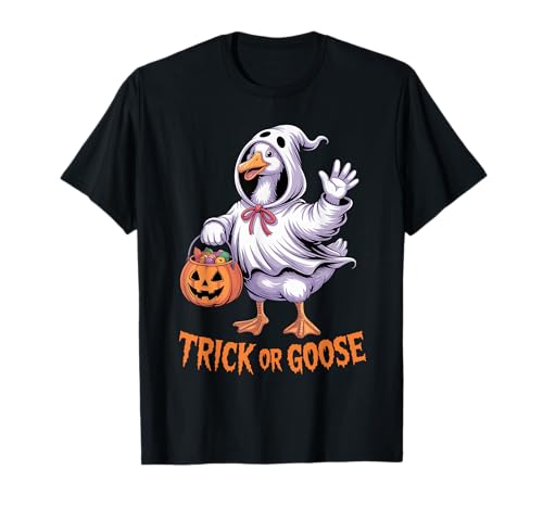 Trick or Goose Lustiges gruseliges Halloween-Kostüm für Damen und Herren T-Shirt von Funny Trick or Goose Halloween Costume Women Men