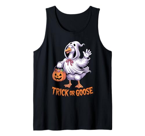 Trick or Goose Lustiges gruseliges Halloween-Kostüm für Damen und Herren Tank Top von Funny Trick or Goose Halloween Costume Women Men