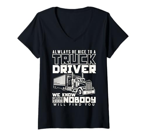 Damen Best Trucker Trucking CDL Trucker Lustige Trucker-Geschenke T-Shirt mit V-Ausschnitt Damen Best Trucker Trucking CDL Trucker Lustige Trucker-Geschenke T-Shirt mit V-Ausschnitt von Funny Trucker Design For Semi Trailer Truck Driver
