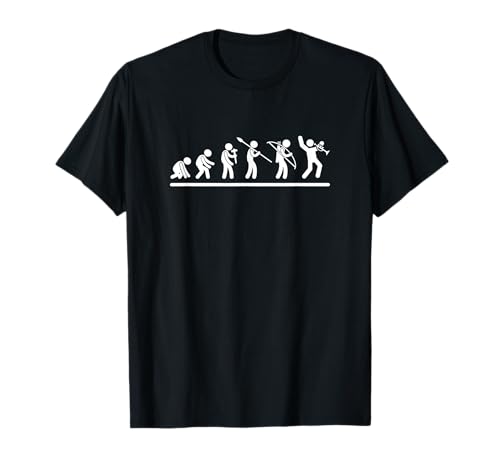 Trompeter Evolution Trompete Männer Lustiger Trompetenspieler T-Shirt von Funny Trumpet Accessories & Designs For Trumpeter