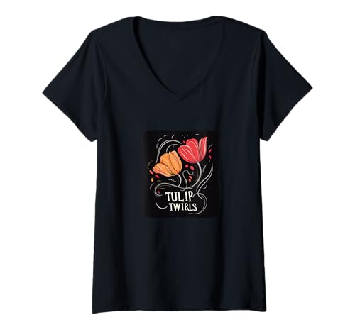 Damen Tolles Tulpen-Kostüm T-Shirt mit V-Ausschnitt Damen Tolles Tulpen-Kostüm T-Shirt mit V-Ausschnitt von Funny Tulip Outfit