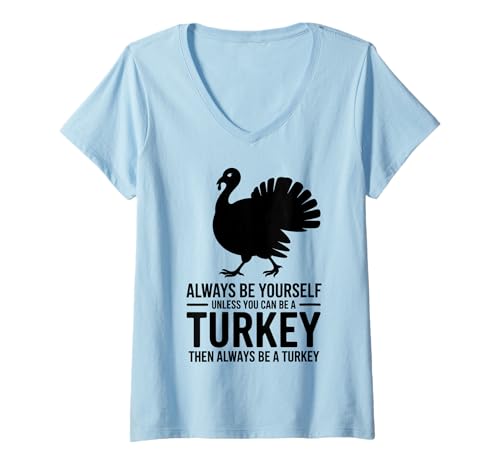 Damen Truthahn Tier Lustig Truthahn T-Shirt mit V-Ausschnitt Damen Truthahn Tier Lustig Truthahn T-Shirt mit V-Ausschnitt von Funny Turkey Animal Cool Turkeys Designs