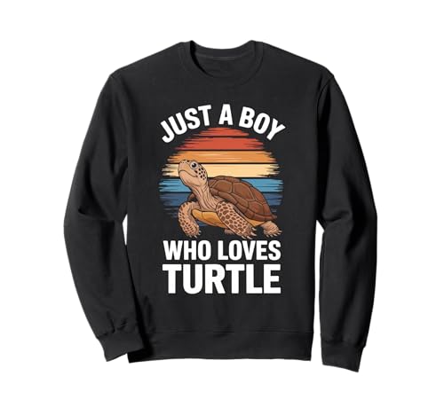 Nur EIN Junge, der Schildkröten liebt Animal Lover Kids Turtle Sweatshirt von Funny Turtle Lover Clothing