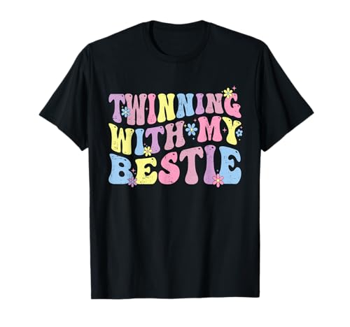 Partnerschaft mit Meinen besten Freunden Spirit Week Girls Twins Day T-Shirt Partnerschaft mit Meinen besten Freunden Spirit Week Girls Twins Day T-Shirt von Funny Twinning With My Bestie Apparel Co.